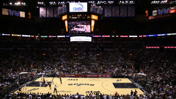 A general view of the San Antonio Spurs arena.