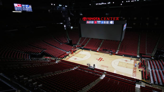 A general view of the Houston Rockets' stadium.