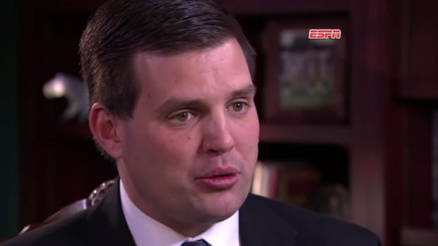 Jay Paterno speaking during a interview with ESPN.