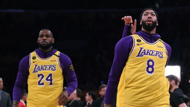 Portland Trail Blazers v Los Angeles Lakers: LeBron James and Anthony Davis in Kobe Bryant's numbers