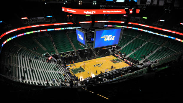 A general view of the Utah Jazz' stadium.