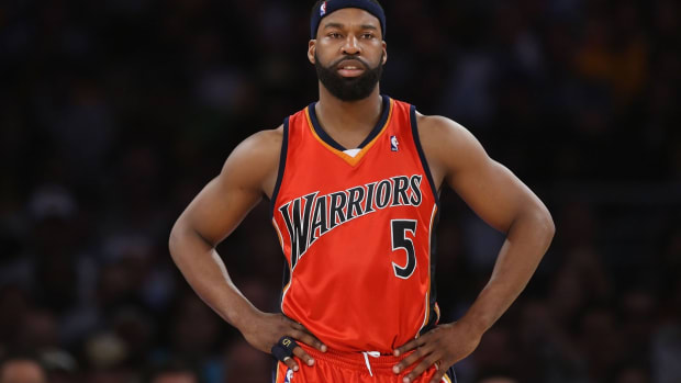 Baron Davis during his days for the Golden State Warriors.