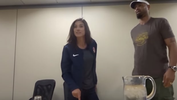 Hope Solo has meltdown after learning of Team USA suspension.