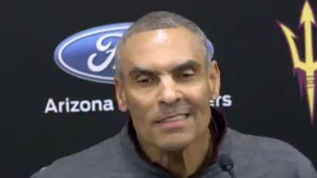 Herm Edwards answers questions from Arizona State press.