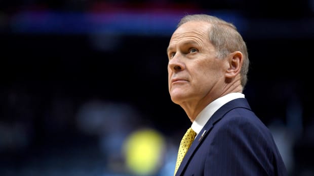Head coach John Beilein of the Michigan Wolverines looks on before taking on the Texas A&M Aggies.