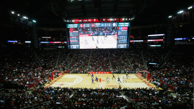 A general view of the Houston Rockets court.