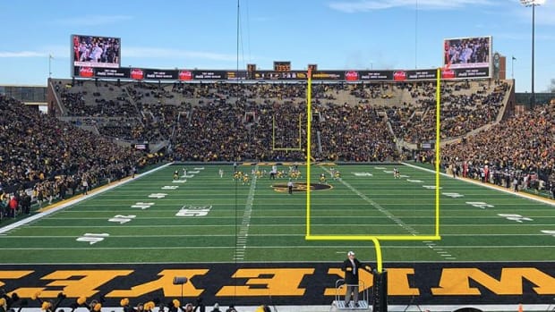 Iowa's Kinnick Stadium during a day game.