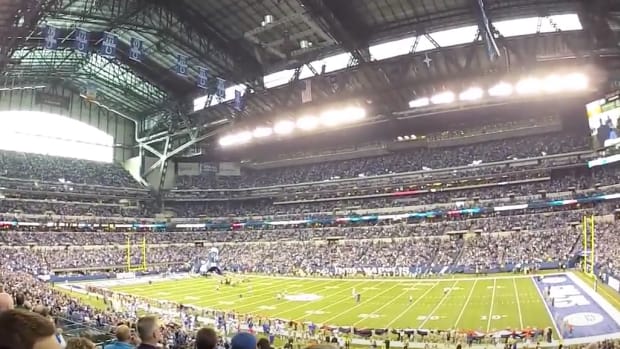 indianapolis colts enter the stadium during game