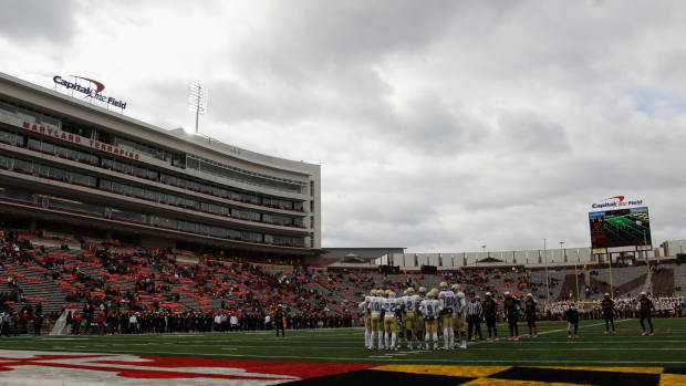 A general view of Maryland's football stadium during a game against Georgia Tech.