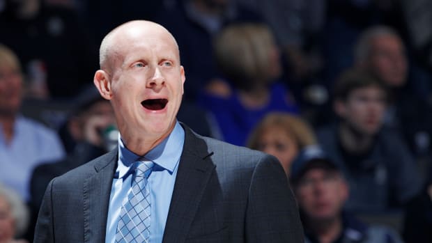 Chris Mack with his mouth wide open