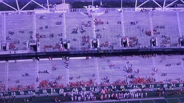 Empty stands for Colorado State vs. Illinois State.