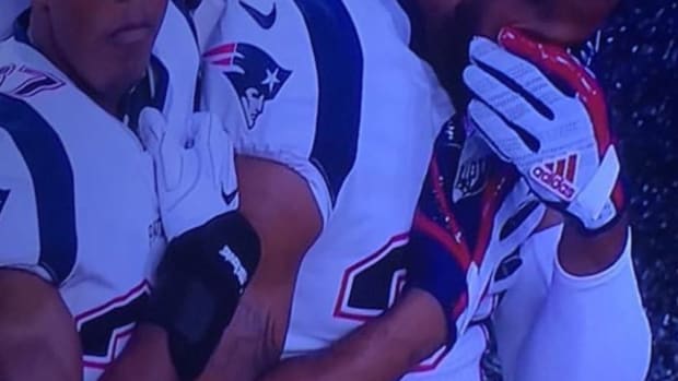 Malcolm Butler crying on the sideline.