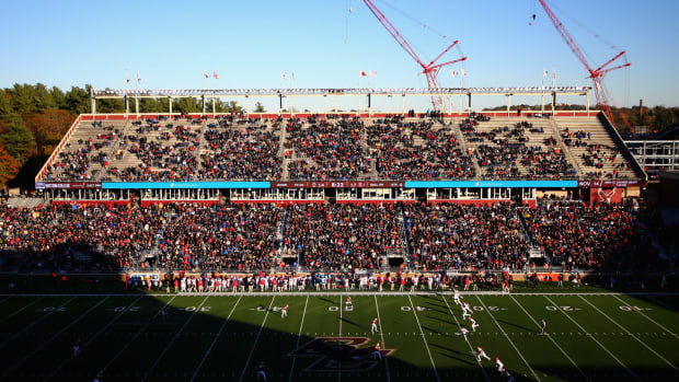 A general view of Boston College's football stadium.