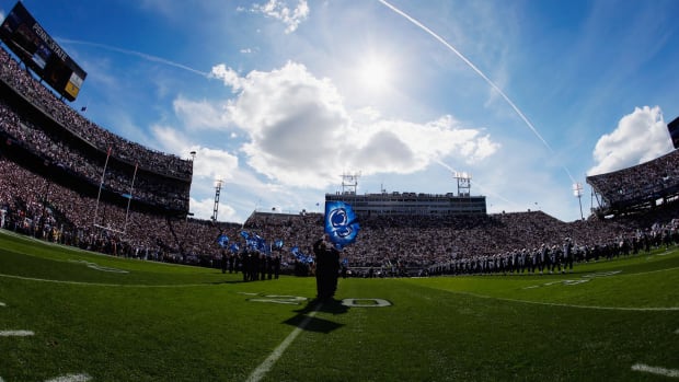 Penn State's band performs during game.