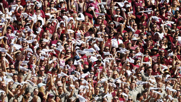 A general view of Texas A&M fans at a game.