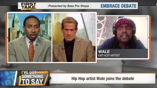 Wale, who wrote the theme song for First Take joins the show.