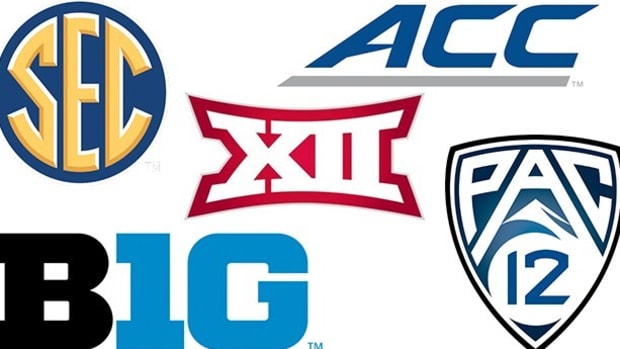 Power 5 conference logos.