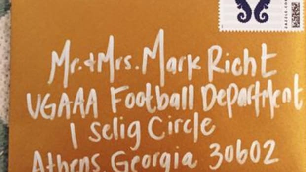 Letter for Mark Richt and his wife.