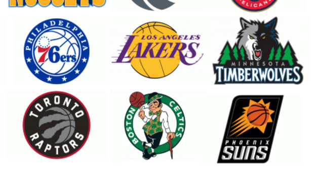 Various NBA team logos.