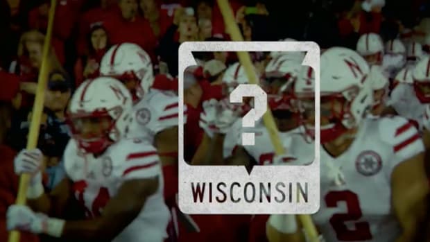 ESPN made a mistake and put the Wisconsin logo on a Nebraska picture.