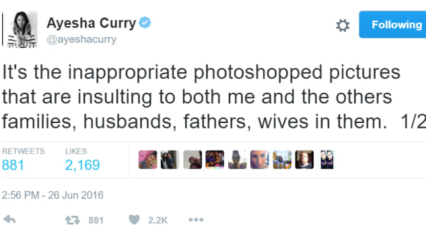 Ayesha Curry tweets about recent photoshoot.