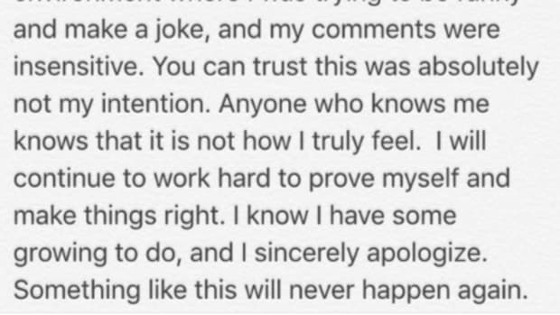 Emily Austin apology tweet for insensitive comments.