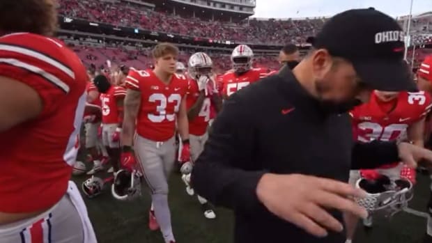 Ohio State fans aren't very happy with the Ryan Day postgame video.