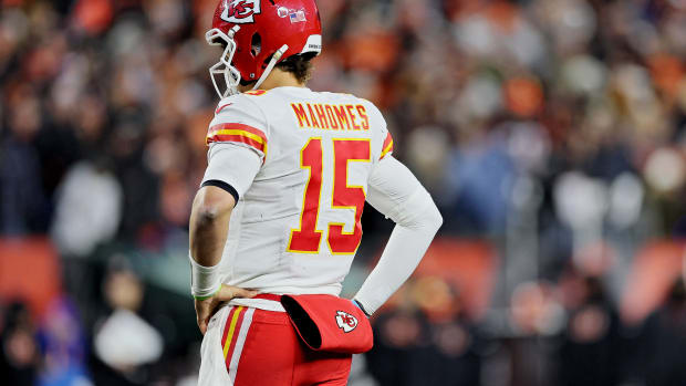 Patrick Mahomes of the Chiefs against the Bengals.