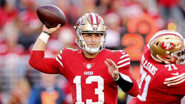49ers quarterback Brock Purdy is going viral on social media tonight.