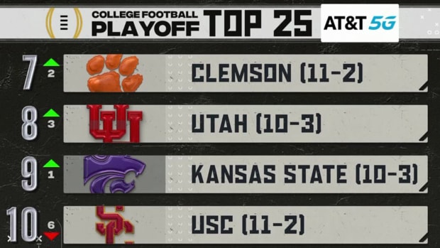 College Football Playoff Top 25 rankings.