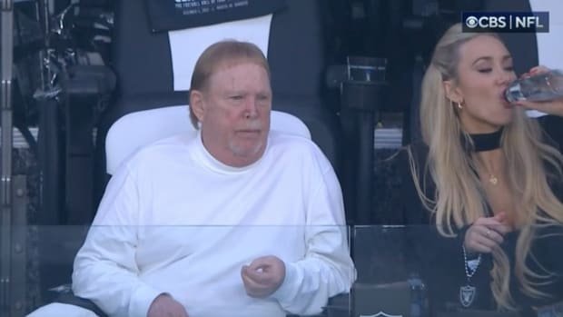 Mark Davis and his mystery date on Sunday.