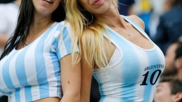Argentina fans at the World Cup.