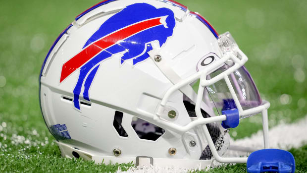 A Buffalo Bills helmet during a game against the Lions.