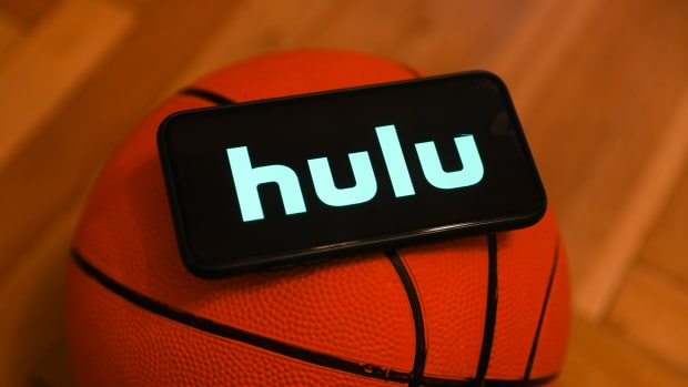 Hulu logo on basketball