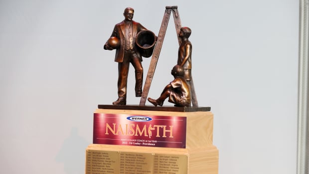 The Naismith Coach of the Year trophy.