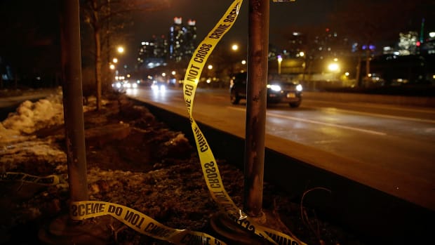 NEW YORK, NY - FEBRUARY 11:  The scene where CBS News correspondent Bob Simon died in car accident on Manhattan's west side on February 11, 2015 in New York City.The award-winning journalist was 73.  (Photo by John Lamparski/Getty Images)