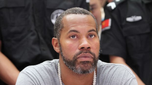 WUHAN, CHINA - JULY 15: Retired NBA players Rasheed Wallace attends the launching ceremony of OYTP (Outstanding Youth Training Program) basketball camp at Incity on July 15, 2018 in Wuhan, Hubei Province of China. (Photo by Visual China Group via Getty Images)