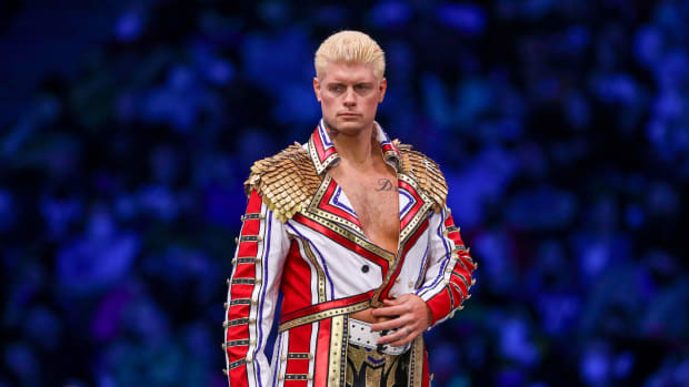 CLEVELAND, OH - JANUARY 26: Cody Rhodes is introduced during AEW Dynamite on January 26, 2022, at the Wolstein Center in Cleveland, OH. (Photo by Frank Jansky/Icon Sportswire via Getty Images)
