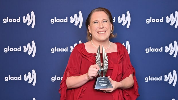 BEVERLY HILLS, CALIFORNIA - APRIL 02: GLAAD Award ‘Special Recognition’ winner Amy Schneider attends The 33rd Annual GLAAD Media Awards at The Beverly Hilton on April 02, 2022 in Beverly Hills, California. (Photo by Stefanie Keenan/Getty Images for GLAAD)