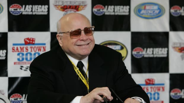 NASCAR - Speedway Motorsports chairman Bruton Smith announces the addition of 14,000 seats at Las Vegas Motor Speedway on March 13, 2005 in Las Vegas, NV.  (Photo by Harold Hinson/Sporting News via Getty Images via Getty Images)
