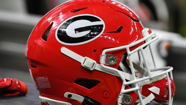 NEW ORLEANS, LA - JANUARY 01: Georgia Bulldogs helmet during the Allstate Sugar Bowl between the Georgia Bulldogs and Baylor Bears on January 01, 2020, at Mercedes-Benz Superdome in New Orleans, LA.(Photo by Jeffrey Vest/Icon Sportswire via Getty Images)