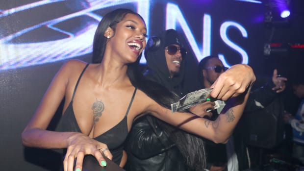 Jessica White attending the SINS with Nick Cannon.
