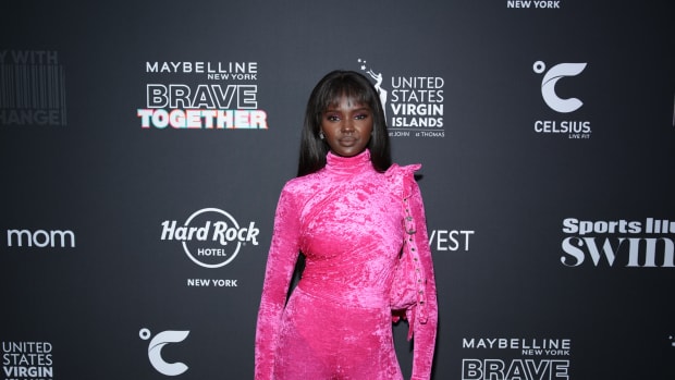 NEW YORK, NEW YORK - MAY 19: Duckie Thot attends the launch of the 2022 Issue and Debut of Pay With Change with Sports Illustrated Swimsuit at Hard Rock Hotel New York on May 19, 2022 in New York City. (Photo by Dimitrios Kambouris/Getty Images for Sports Illustrated Swimsuit)