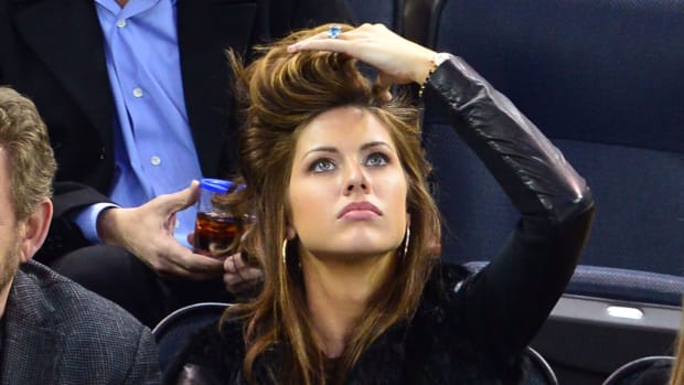 Katherine Webb in attendance at a New York Rangers game at Madison Square Garden.