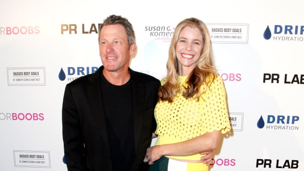 Lance Armstrong and his wife, Anna, attend Babes for Boobs Live Auction.
