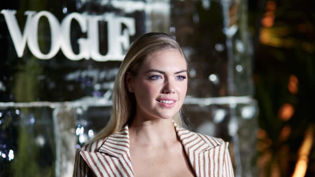 Kate Upton attends an event on a red carpet out in Los Angeles.