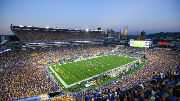 PITTSBURGH, PA - SEPTEMBER 01: A general view of the field in the second quarter during the game between the Pittsburgh Panthers and the West Virginia Mountaineers at Acrisure Stadium on September 1, 2022 in Pittsburgh, Pennsylvania. (Photo by Justin Berl/Getty Images)