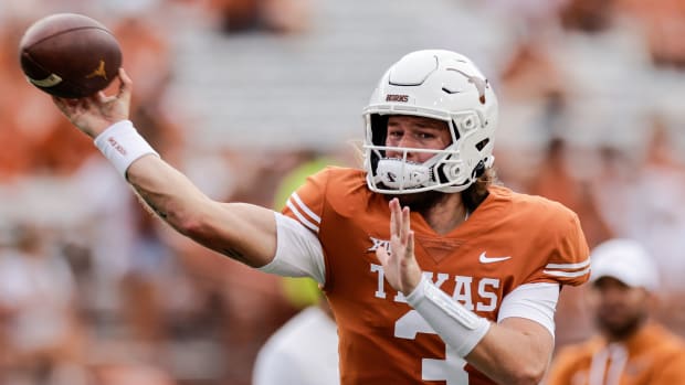 Texas quarterback Quinn Ewers (Photo by Tim Warner/Getty Images)