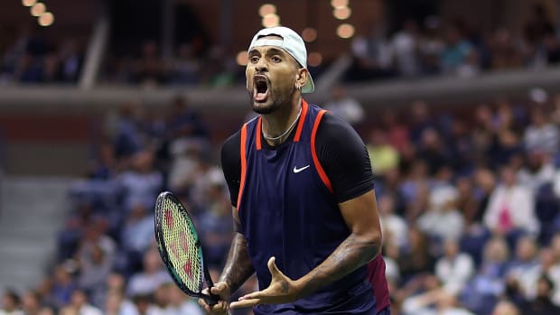 Tennis star Nick Kyrgios during the quarterfinals of the U.S. Open in 2022.
