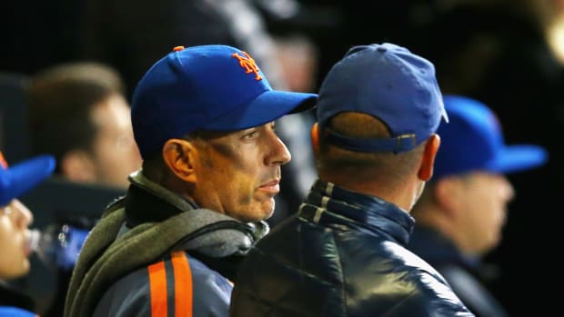 Jerry Seinfeld looks on during the 2015 World Series.